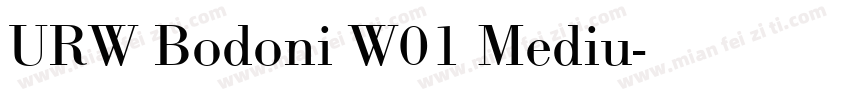 URW Bodoni W01 Mediu字体转换